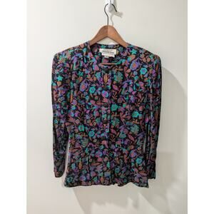 David Warren Saks Fifth Avenue Vintage Peplum Blouse Union Made